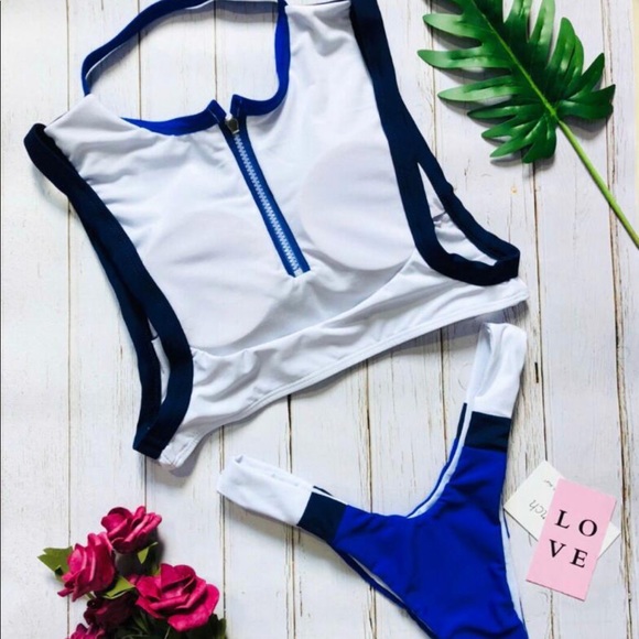 🔥Sexy Front Zip Two Piece Bikini - Picture 3 of 4